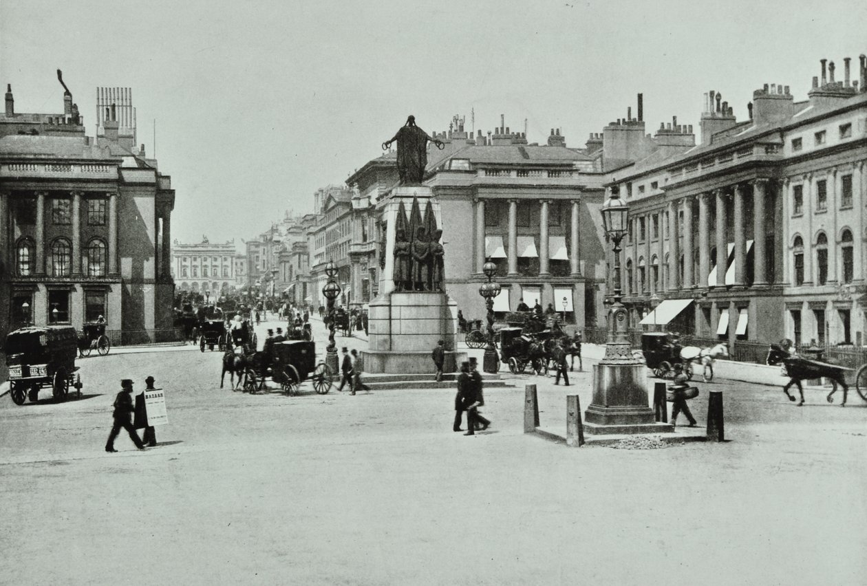 شارع ريجنت ، وستمنستر إل بي: مكان واترلو يتطلع إلى شارع ريجنت ، 1896 بواسطة مصور انجليزى