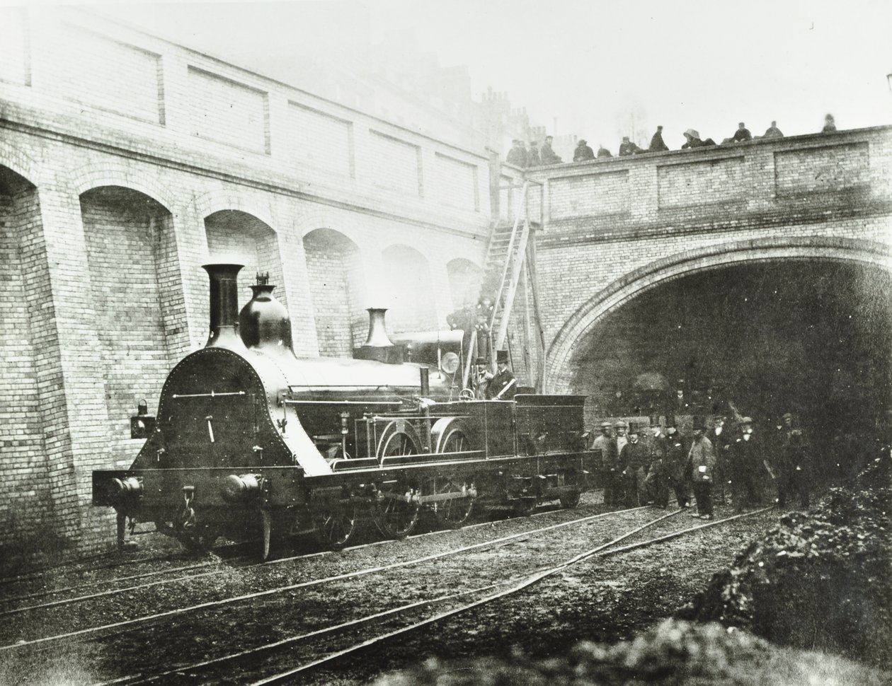 شارع ستافورد ، قاطرة تجريبية ، 1862 بواسطة مصور انجليزى