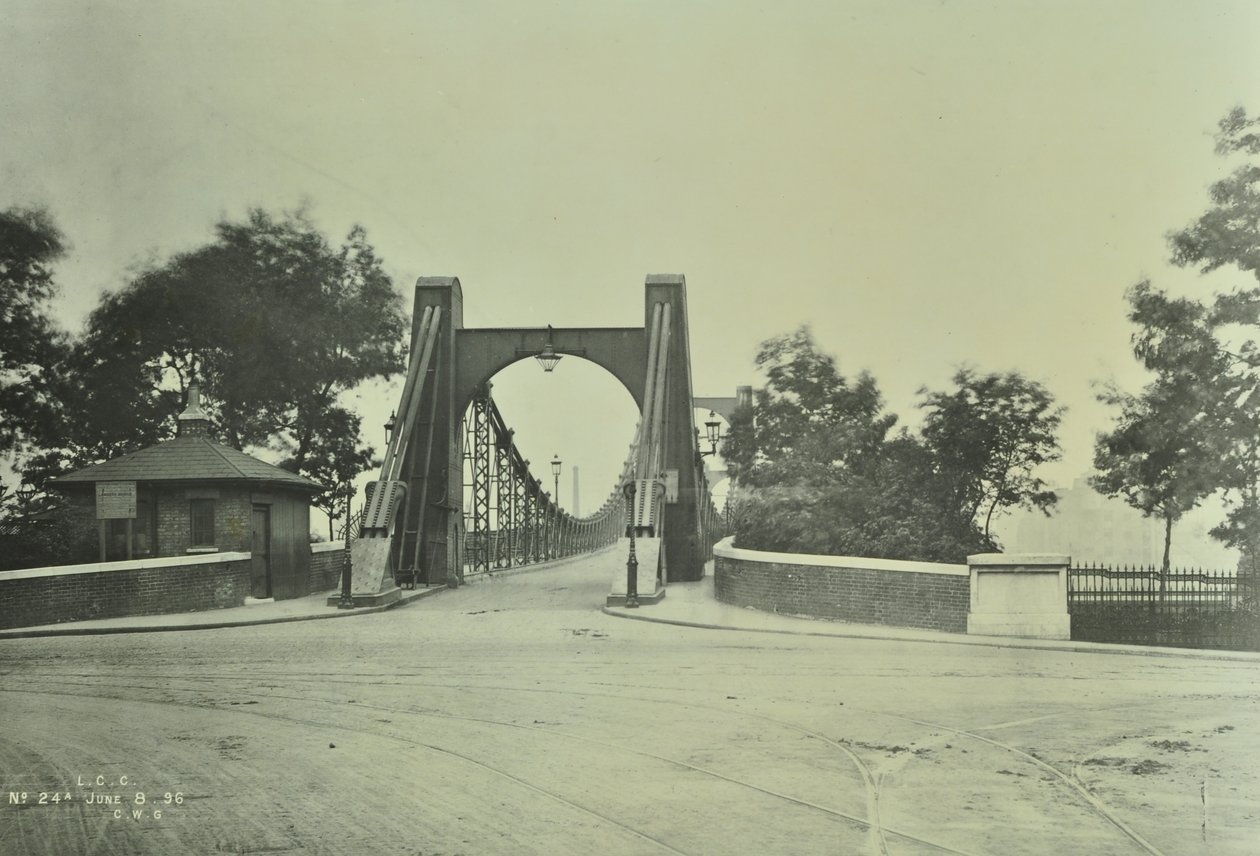 منظر لجسر لامبيث القديم ، 1897 بواسطة مصور انجليزى