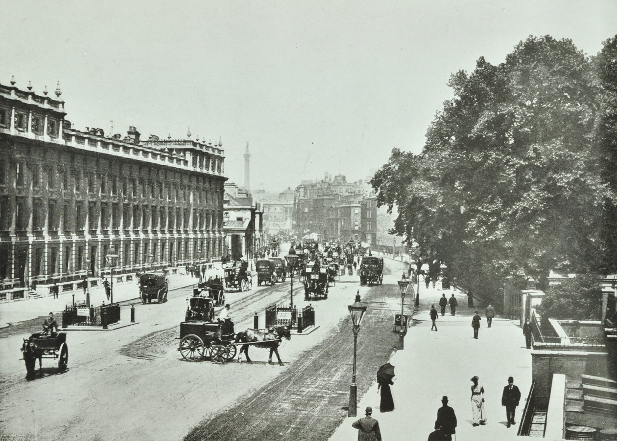 وايتهول ، وستمنستر إل بي: ينظر شمالاً ، 1890 بواسطة مصور انجليزى