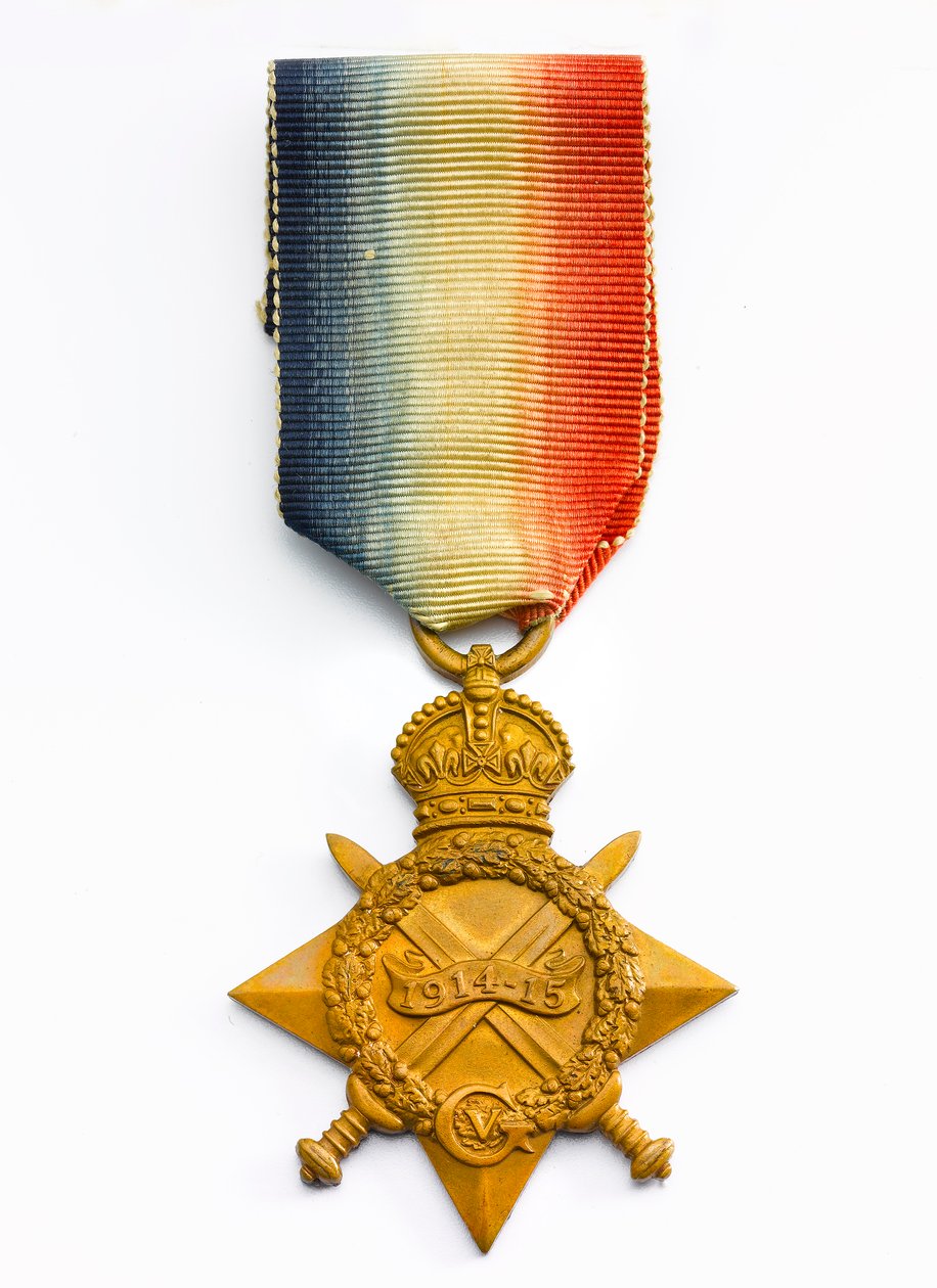 1914-15 نجمة ، حوالي 1918 (برونز مع شريط حريري) بواسطة مدرسة اللغة الإنجليزية