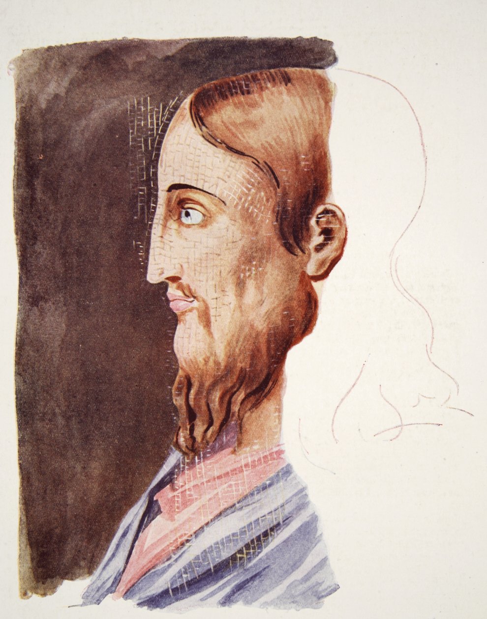 صورة القرن الثاني للمسيح من سراديب الموتى الرومانية ، رسم أتري. إلى T. Heaphy ، مستنسخة في مخطط التاريخ: كونها تاريخًا عاديًا للحياة والبشرية بواسطة HG Wells ، لندن (لون ليث بواسطة مدرسة اللغة الإنجليزية