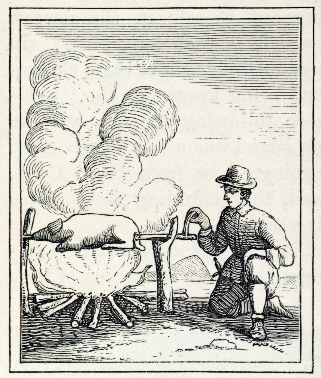 A Boucan من فيلم "Santo Domingo Past and Present" بقلم صامويل هازارد. 1873 بواسطة مدرسة اللغة الإنجليزية