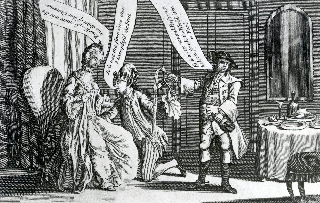 شخص معين في شخصية أحمق ، 1770 بواسطة مدرسة اللغة الإنجليزية