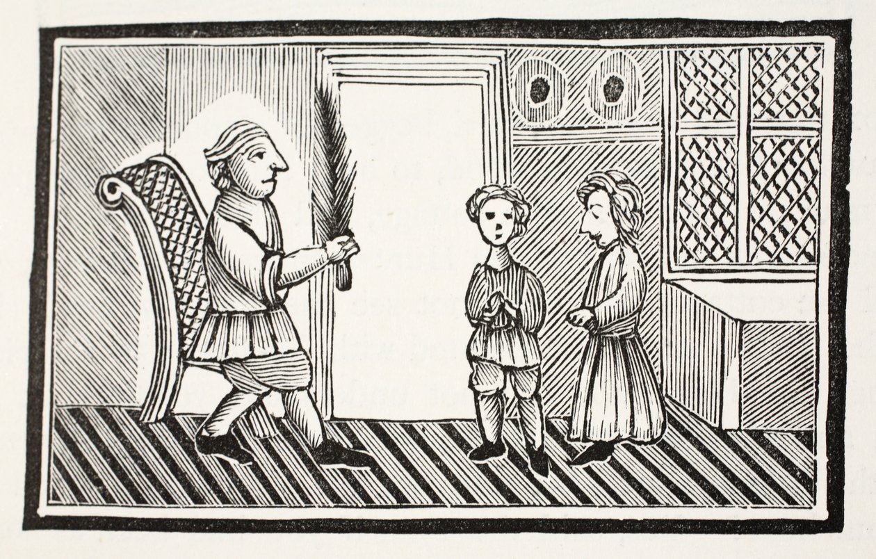 أب وأبناءه ، توضيح من كتب الفصل الثاني عشر للكاتب جون أشتون ، حانة. 1882 بواسطة مدرسة اللغة الإنجليزية