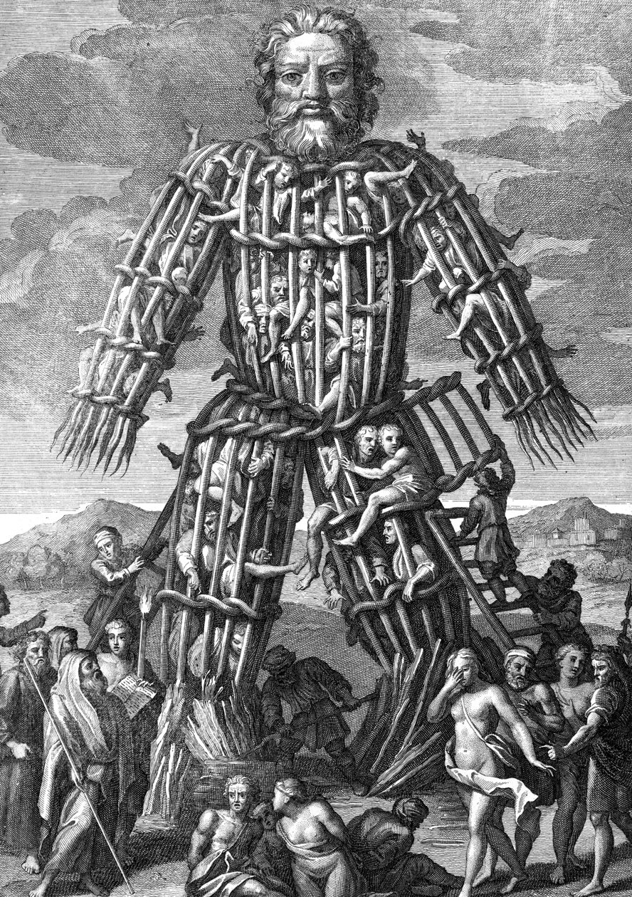 ضخم ضخم مصنوع من Osier Twigs ، حيث أحرق الرجال أحياء على شرف الآلهة ، نقشها كورنيليس هيبرتس ، توضيح لتعليقات قيصر مترجمة إلى الإنجليزية بواسطة وليام دنكان ، بواسطة مدرسة اللغة الإنجليزية