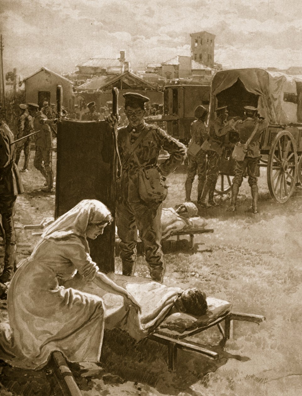 مركز طبي للتعامل مع الجنود المصابين ، 1914-1919 بواسطة مدرسة اللغة الإنجليزية