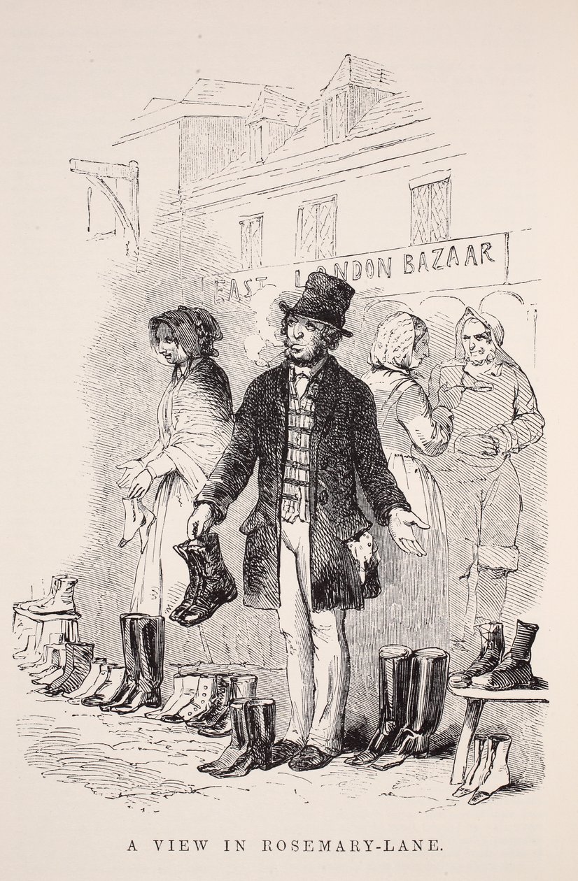 مشهد في Rosemary-Lane ، توضيح من London Labour و London Poor بقلم Henry Mayhew ، حانة. 1862 بواسطة مدرسة اللغة الإنجليزية