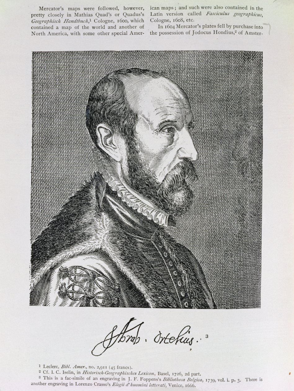 أبراهام أورتيليوس (1527-98) التوضيح من المجلد الرابع من "السرد والتاريخ النقدي لأمريكا" ، 1886 بواسطة مدرسة اللغة الإنجليزية