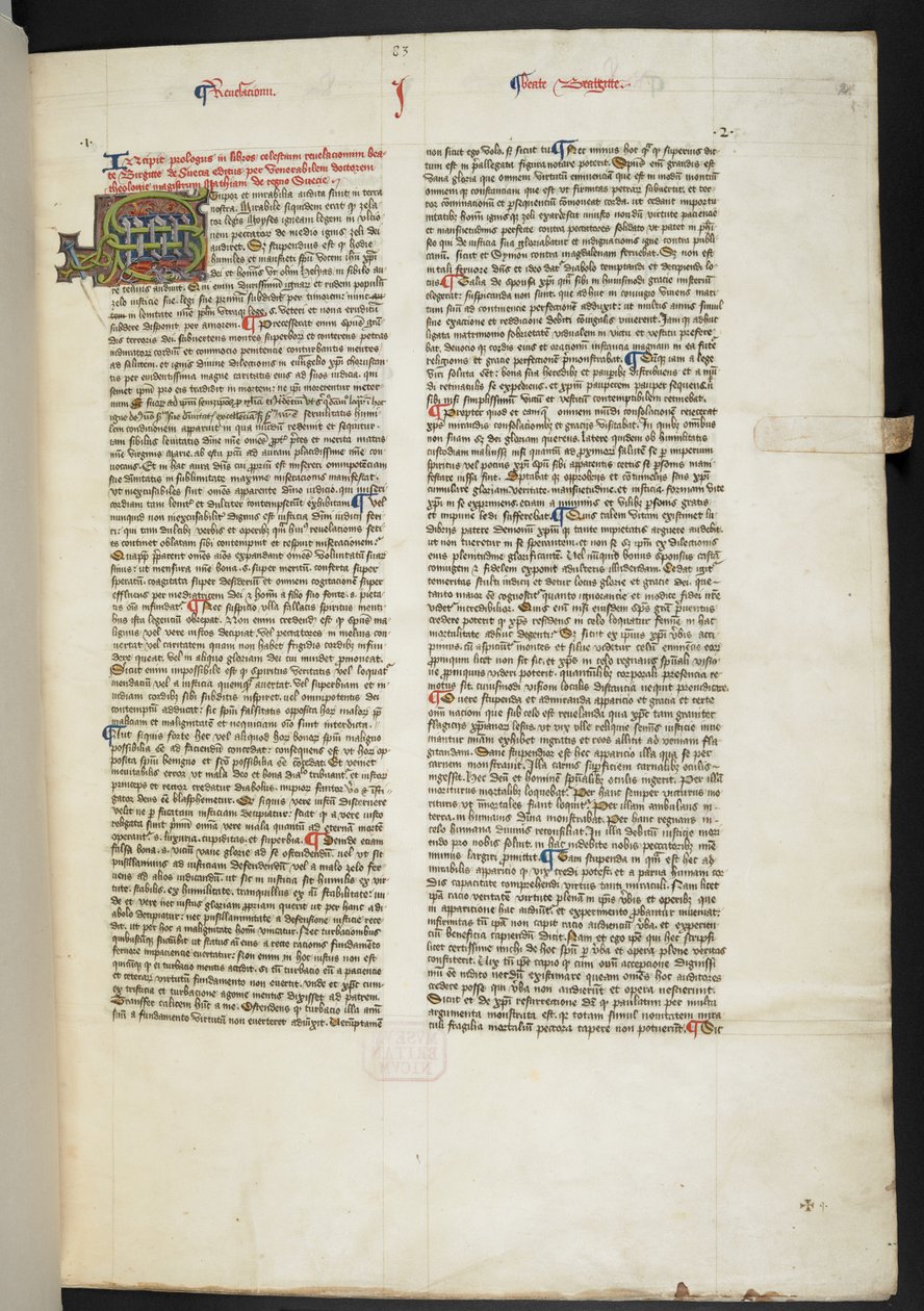 أضف السيدة Harley 612 f. 2 ، ق 1425-75 (مخطوطة المخطوطات) بواسطة مدرسة اللغة الإنجليزية