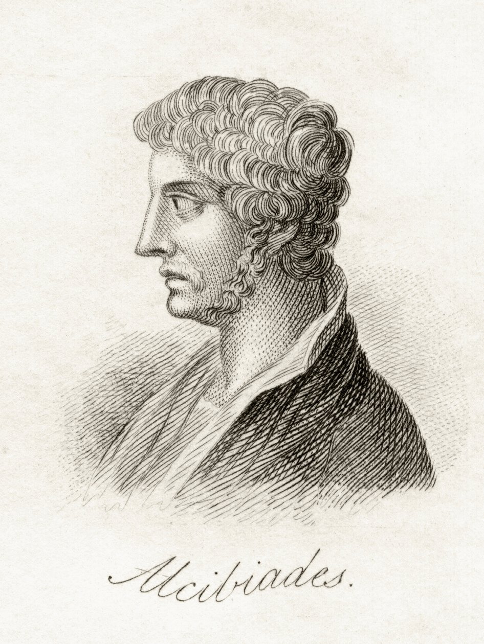 Alcibiades Cleiniou Scambonides ، من `` قاموس كراب التاريخي &39;&39; ، المنشور عام 1825 بواسطة مدرسة اللغة الإنجليزية