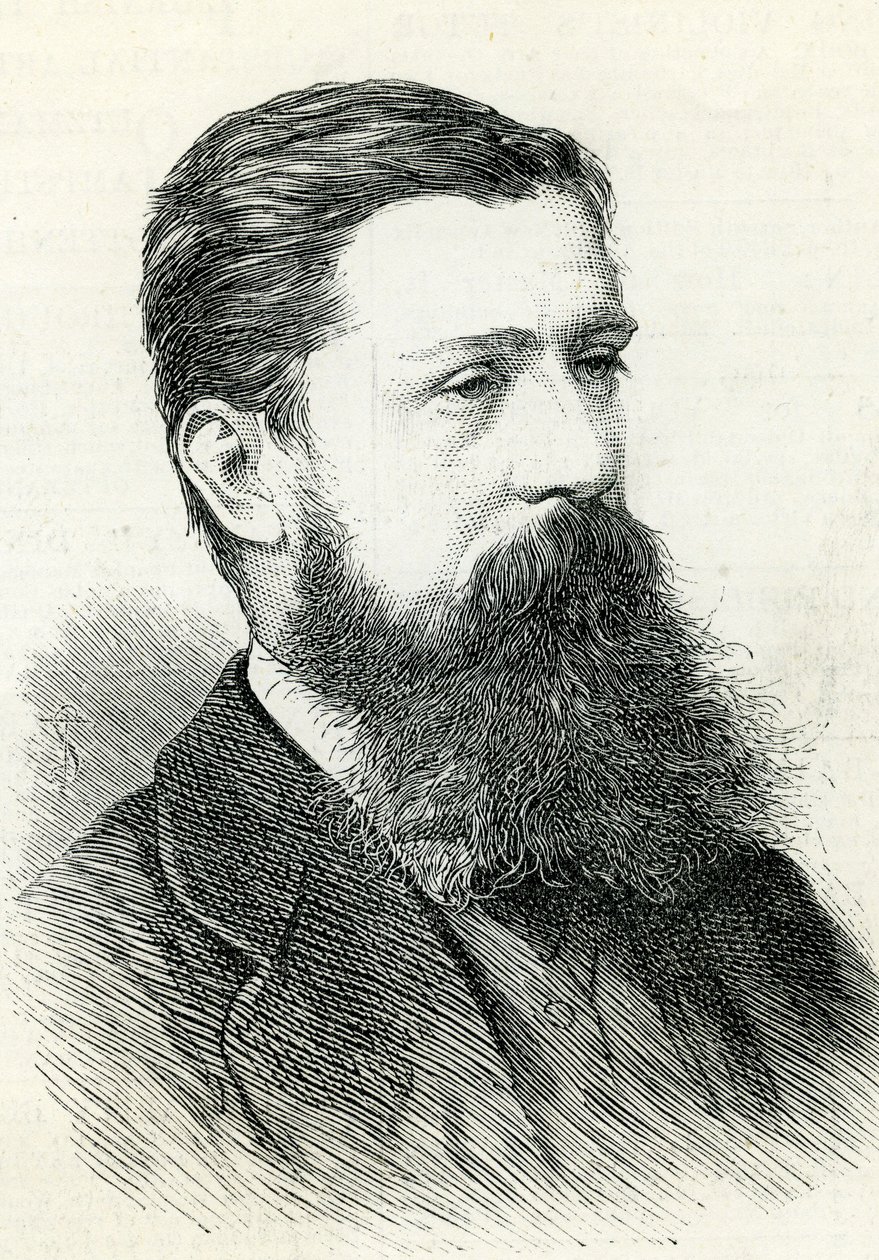 ألفريد بيزي نيوتن (1830-1883) من أخبار لندن المصورة 1883 بواسطة مدرسة اللغة الإنجليزية