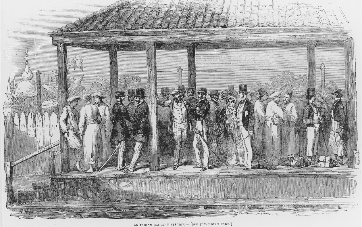 محطة سكة حديد هندية ، 1854 بواسطة مدرسة اللغة الإنجليزية