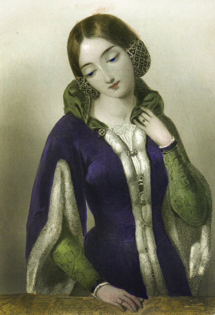 آن بوهيميا ، الملكة لريتشارد الثاني ، طبعها هنري ج.بون ، 1856 بواسطة مدرسة اللغة الإنجليزية