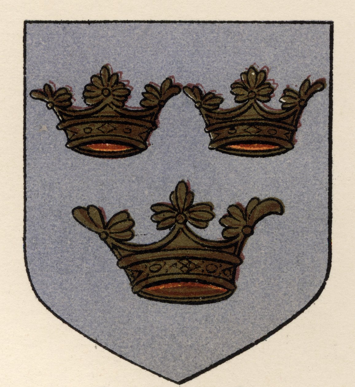 الأسلحة التي تحملها Grand Lodge of All England ، c.1725 ، من تاريخ الماسونية ، المجلد الثاني ، نشرها توماس سي.جاك ، لندن ، 1883 بواسطة مدرسة اللغة الإنجليزية