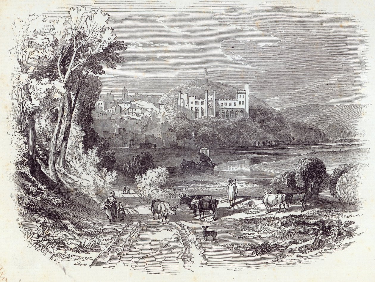 قلعة ومدينة أرونديل ، من "أخبار لندن المصورة" ، 20 سبتمبر 1845 (النقش) بواسطة مدرسة اللغة الإنجليزية