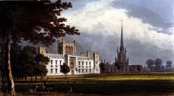 آشبريدج هاوس ، من "مستودع الفنون" لـ R. Ackermann (1764-1834) بواسطة مدرسة اللغة الإنجليزية