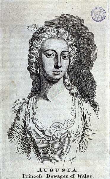 أوغستا ، أميرة ويلز (1719-1772) ، حوالي 1751 (نقش) بواسطة مدرسة اللغة الإنجليزية