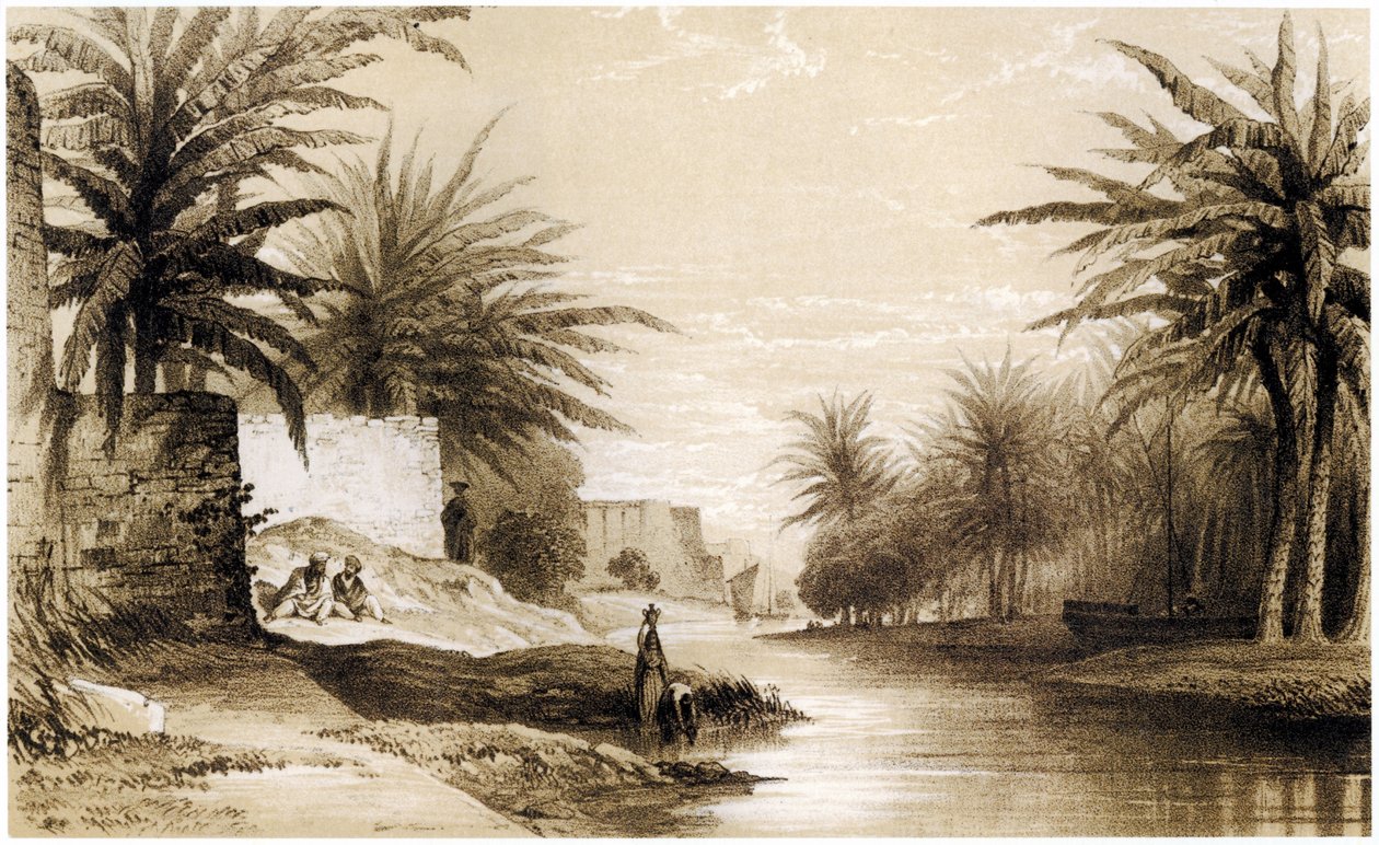 البصرة ، 1834-1837 (رسم) بواسطة مدرسة اللغة الإنجليزية