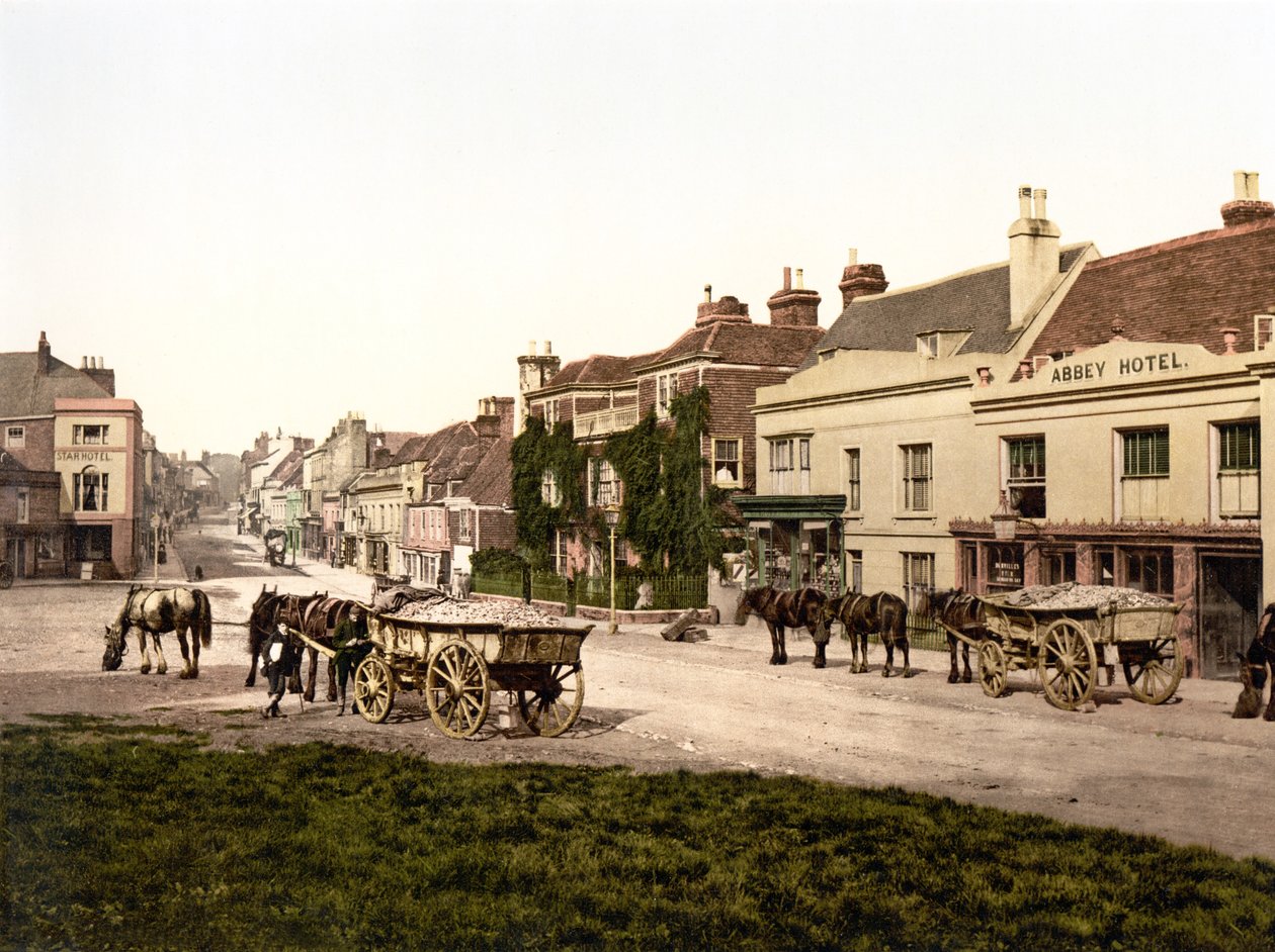 Battle High Street (صورة ملونة باليد) بواسطة مدرسة اللغة الإنجليزية