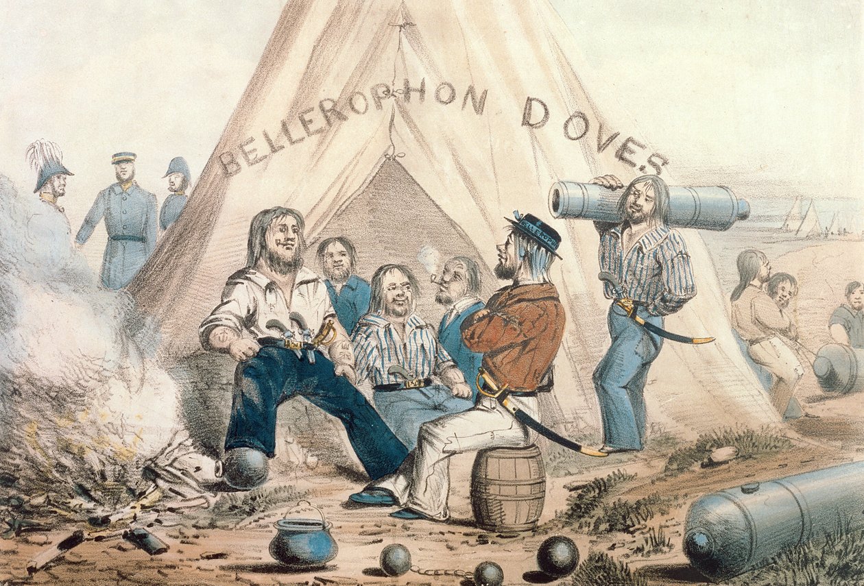 Bellerophon Doves ، بحارة بحارة قبل سيباستوبول ، نُشر عام 1854 بواسطة مدرسة اللغة الإنجليزية