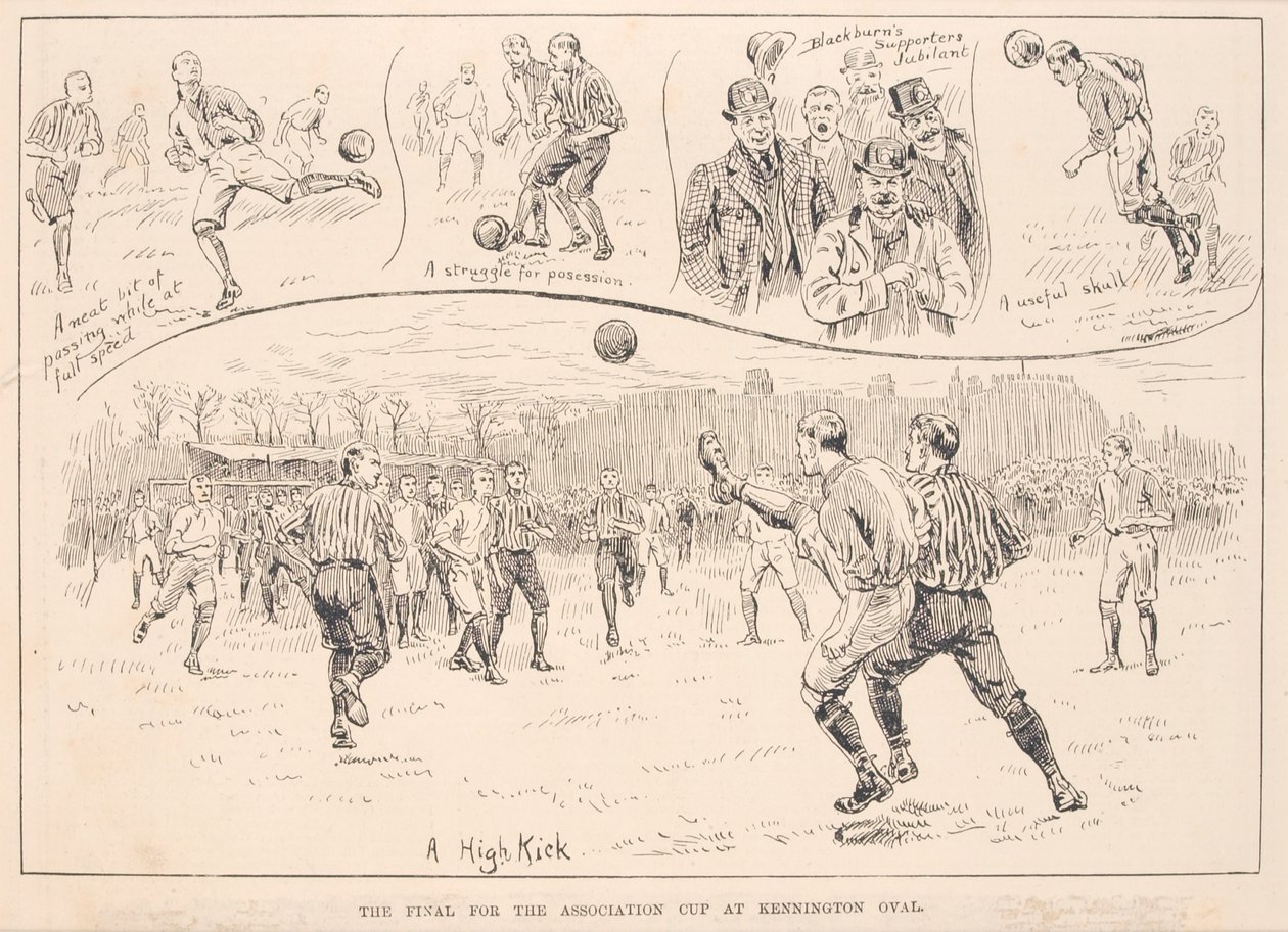 بلاكبيرن روفرز ضد مقاطعة نوتنغهام ، من The Illustrated Sporting and Dramatic News ، 23 مارس 1891 بواسطة مدرسة اللغة الإنجليزية