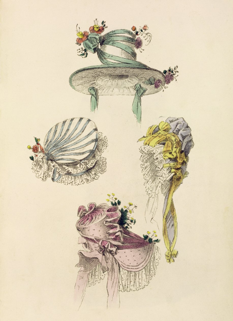 أغطية المناسبات ، لوحة الموضة من Ackermanns Repository of Arts بواسطة مدرسة اللغة الإنجليزية