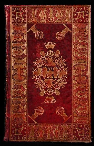 كتاب مجلّد للماسوني ويليام لوبوك (من 1792 إلى 1822) (جلد مغربي أحمر وذهبي) بواسطة مدرسة اللغة الإنجليزية