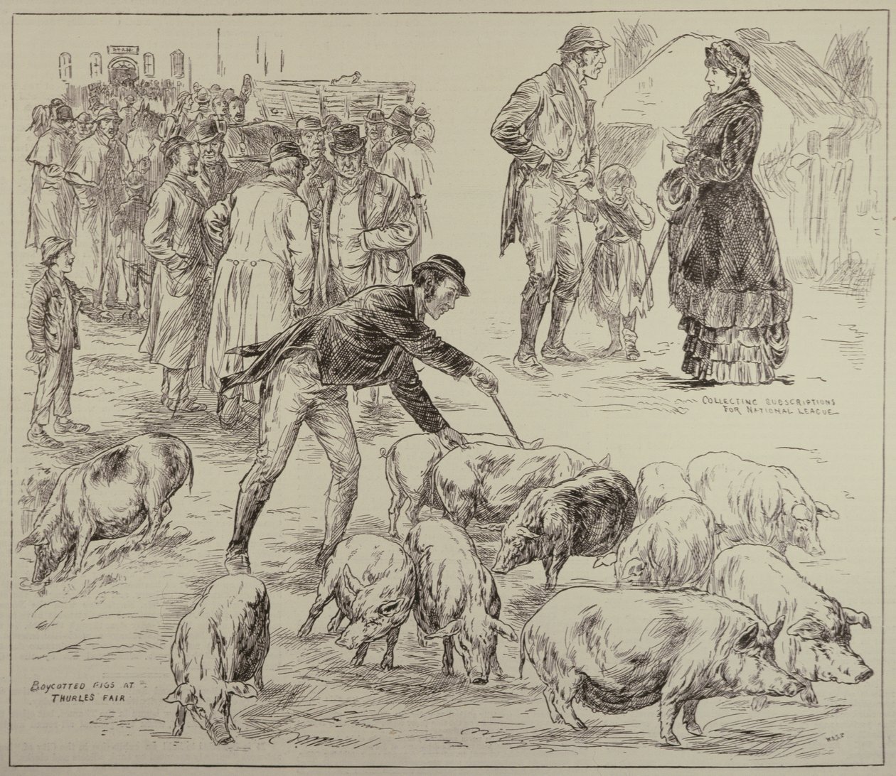 المقاطعة في أيرلندا ، من أخبار لندن المصورة ، 4 أكتوبر 1886 بواسطة مدرسة اللغة الإنجليزية
