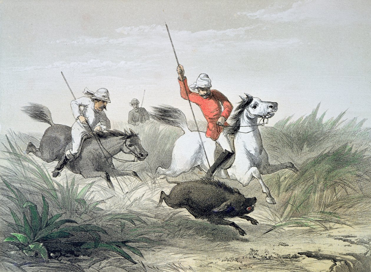 British Army Officers hunting Wild Pig in India بواسطة مدرسة اللغة الإنجليزية
