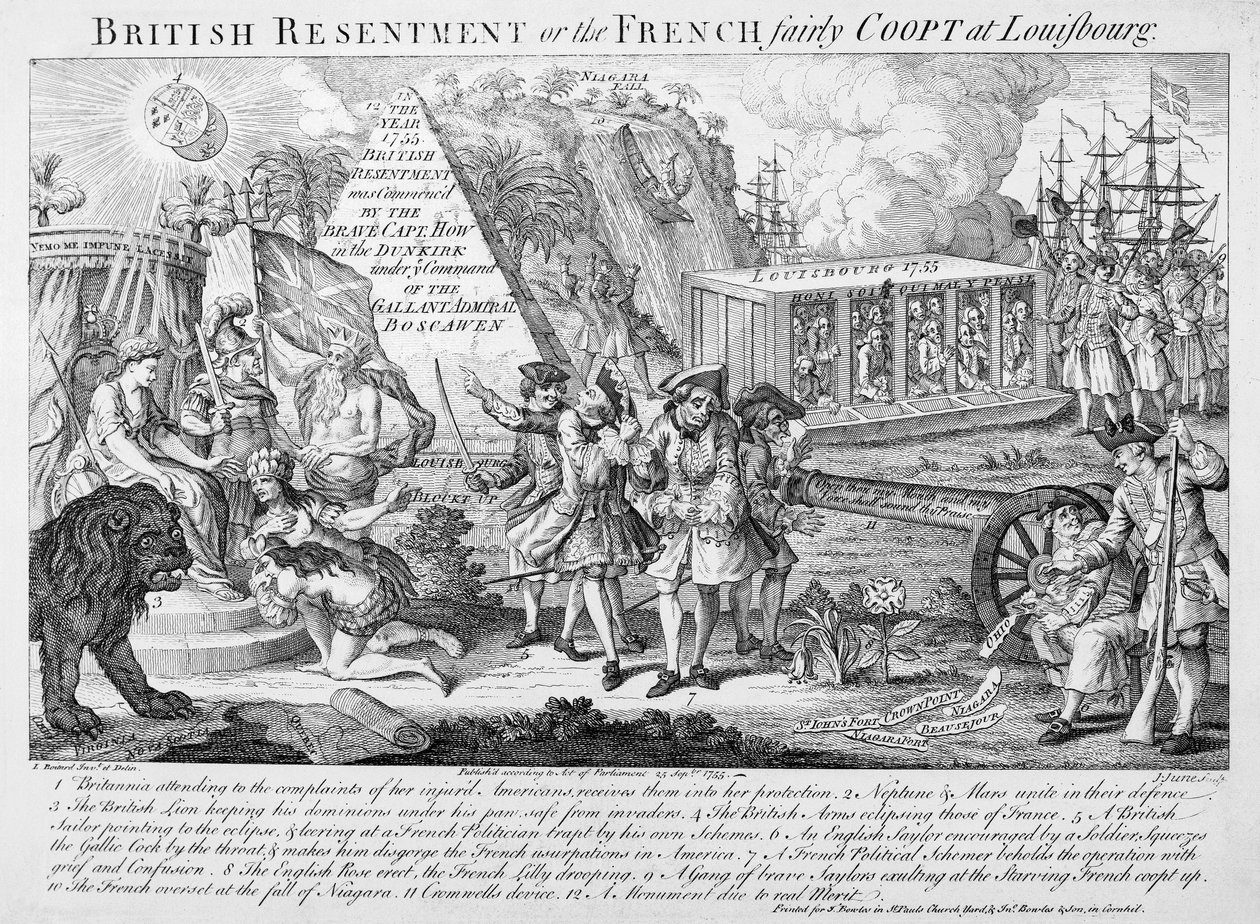 الاستياء البريطاني أو التعاون الفرنسي إلى حد ما في لويسبورغ ، تم نشره في 25 سبتمبر 1755 (انظر أيضًا 286310) بواسطة مدرسة اللغة الإنجليزية