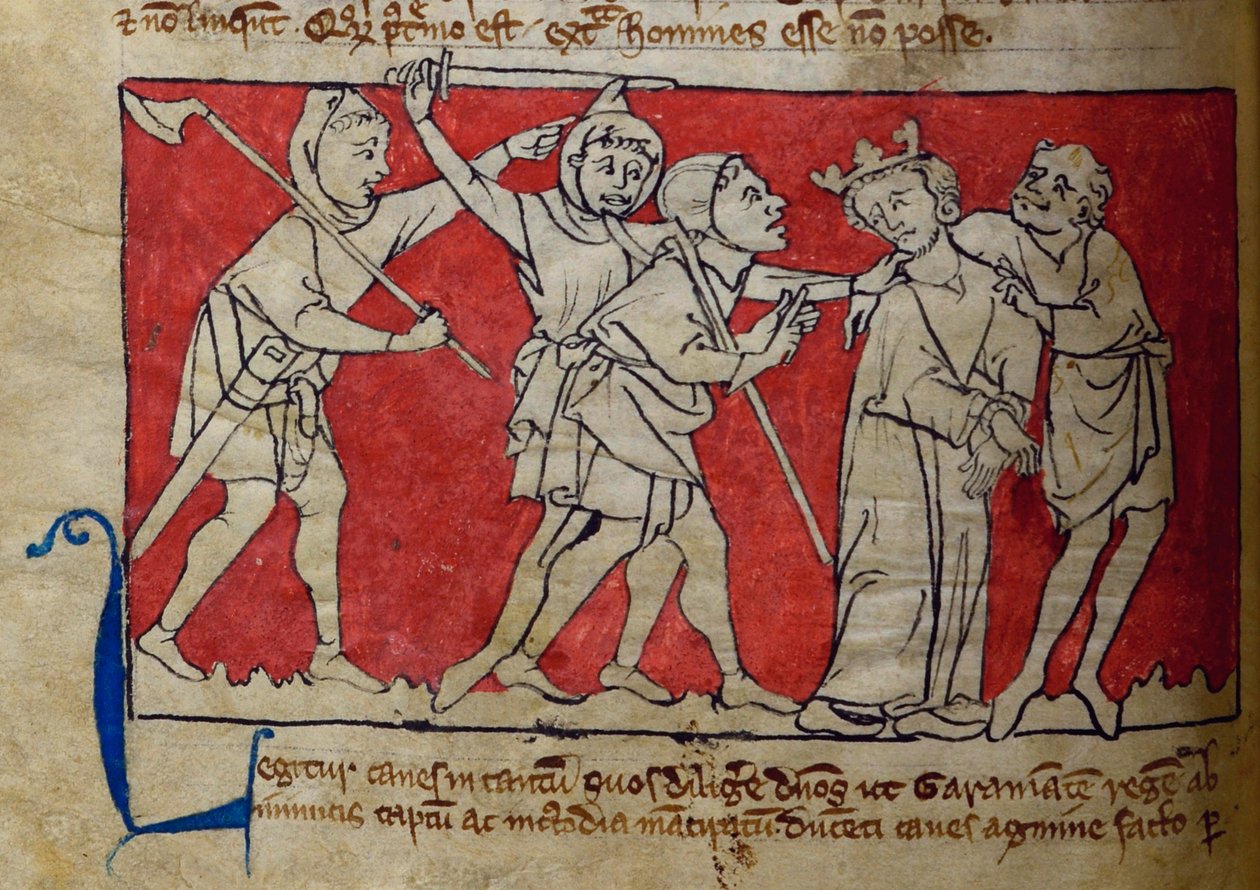 CCA-LitMs - D - 10 fol. 5v القبض ، من بيستياري بواسطة مدرسة اللغة الإنجليزية