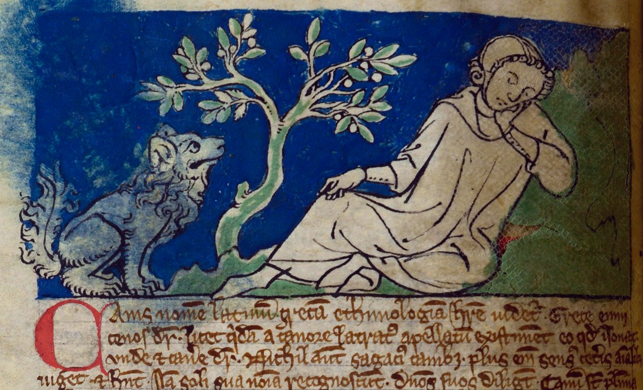 CCA-LitMs - D - 10 fol. 5v الكلب ، من بيستياري بواسطة مدرسة اللغة الإنجليزية