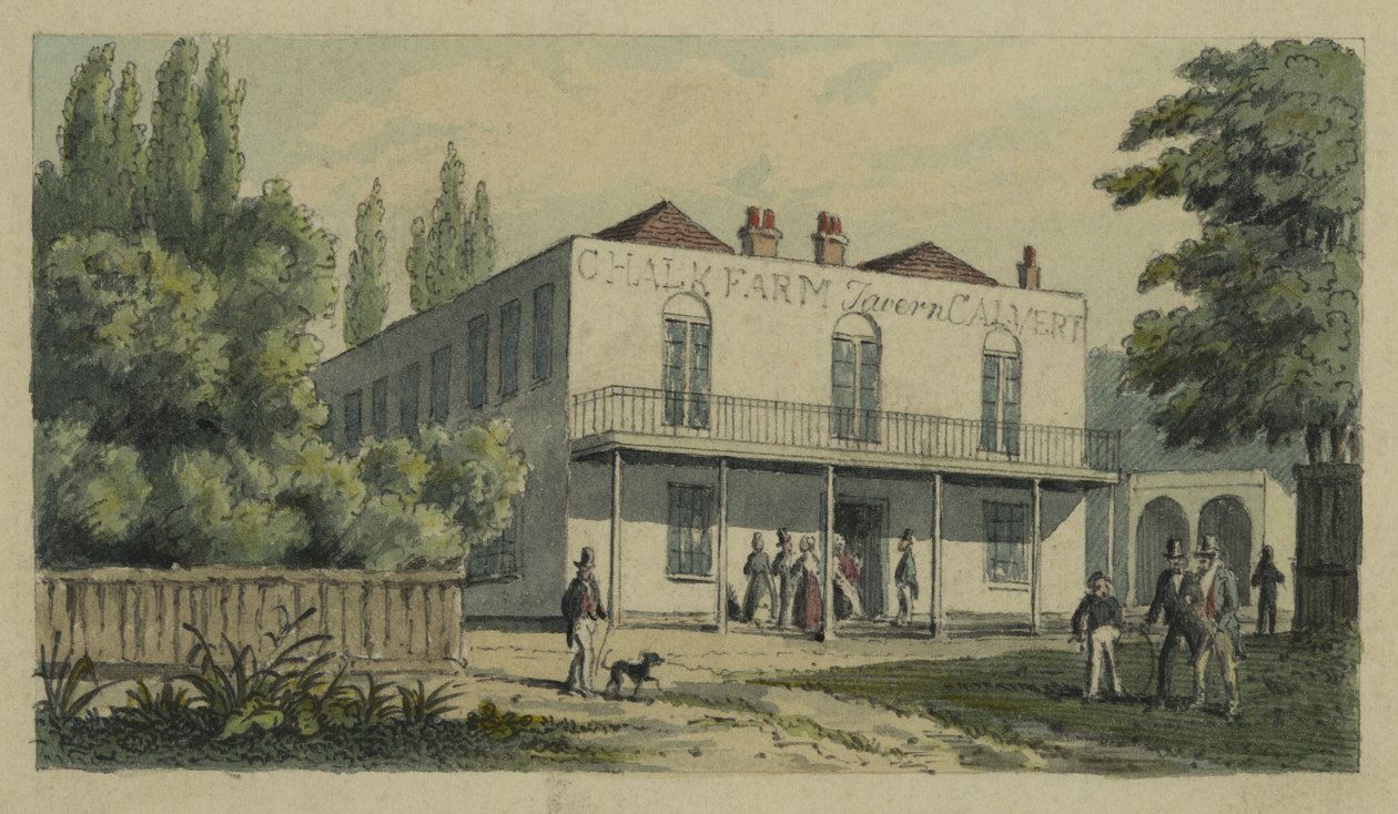مزرعة الطباشير ، سانت بانكراس ، c.1850 بواسطة مدرسة اللغة الإنجليزية