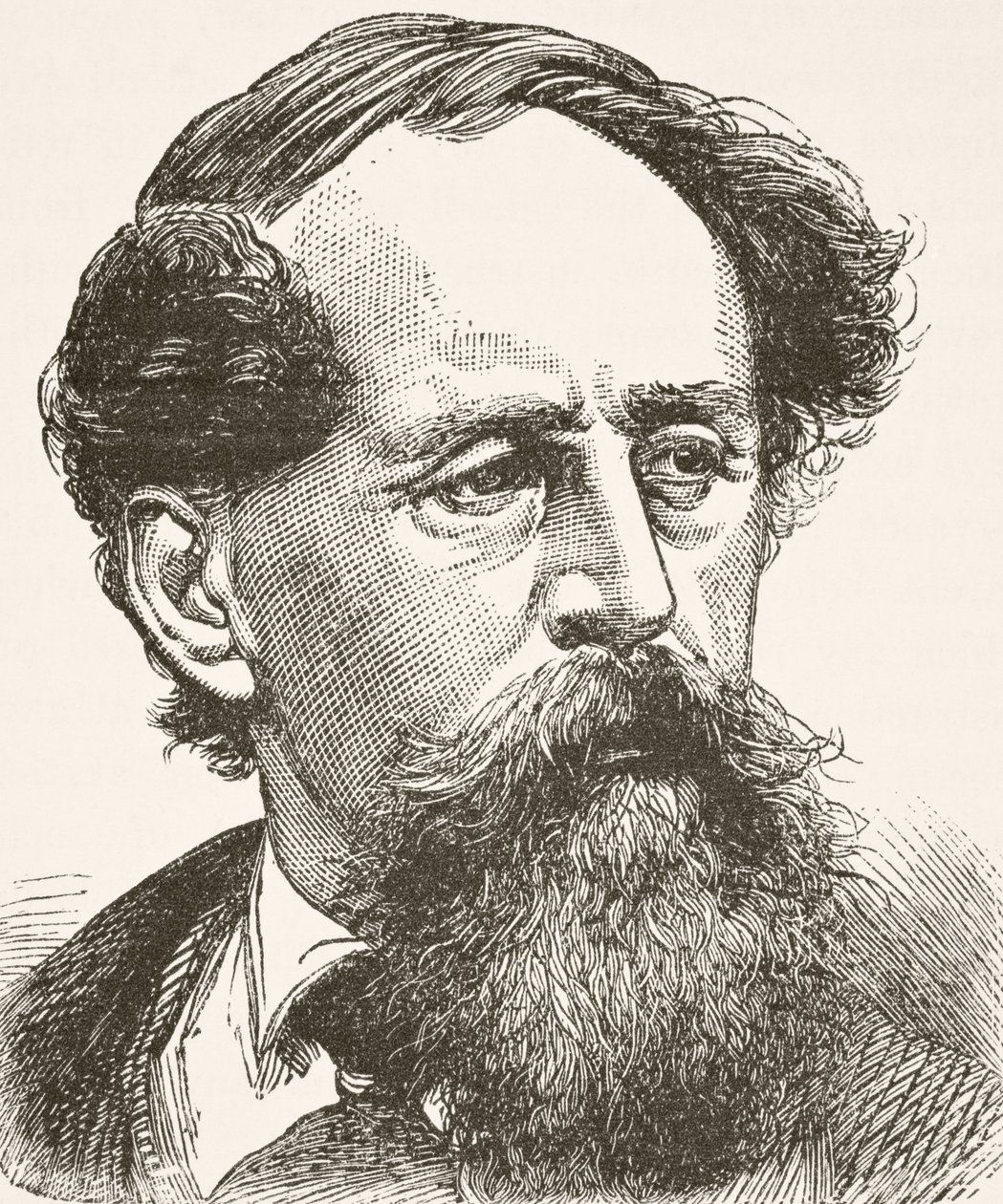 تشارلز ديكنز ، من "التاريخ الوطني والمحلي لإنجلترا" بقلم ويليام هيكمان سميث أوبري (1858-1916) نشر لندن ، c.1890 بواسطة مدرسة اللغة الإنجليزية