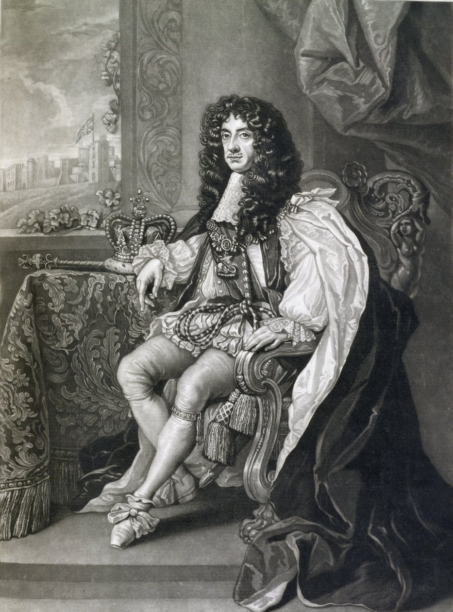 تشارلز الثاني (1630-1685) ، منقوش من قبل تشارلز تورنر (1773-1857) بواسطة مدرسة اللغة الإنجليزية