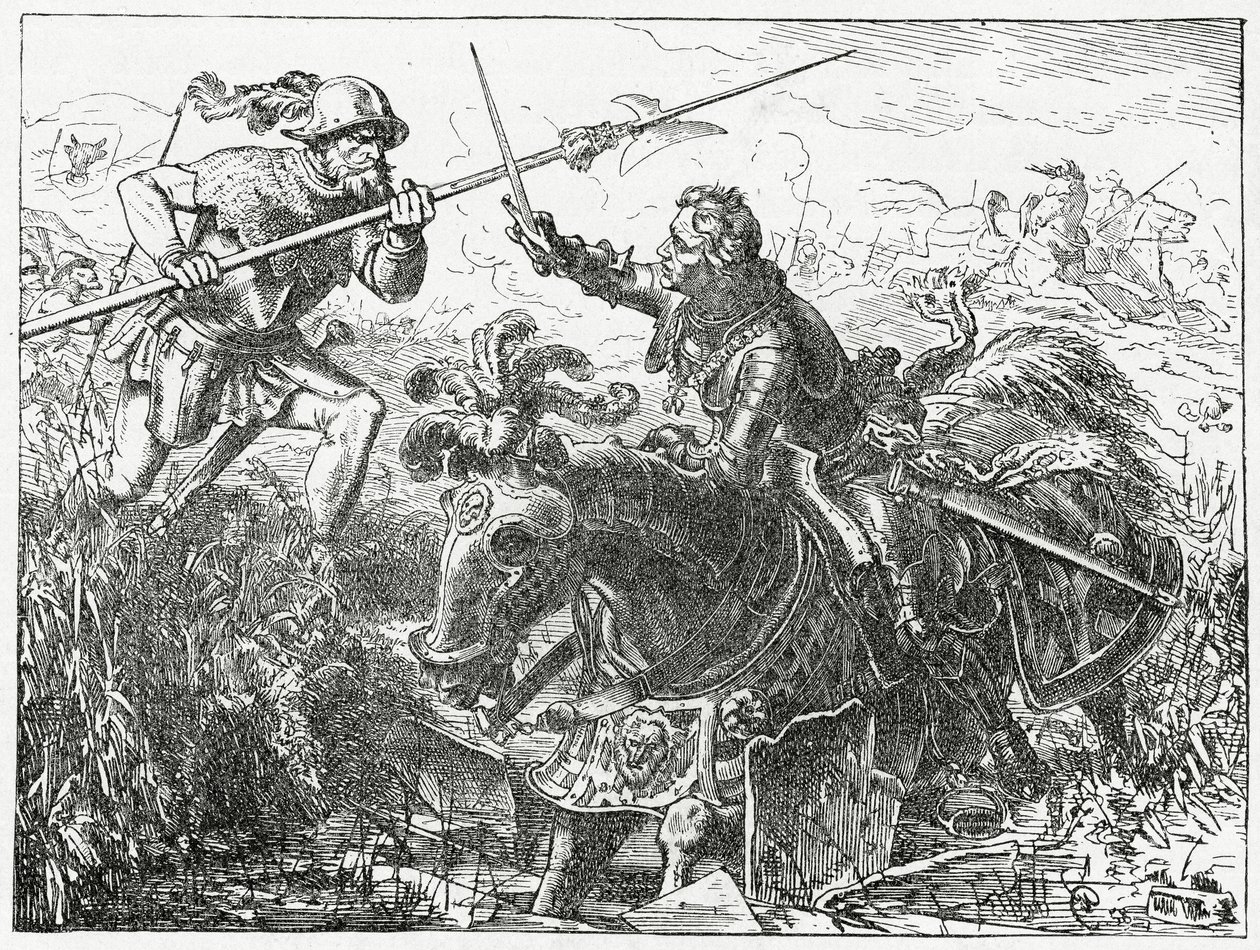 تشارلز بولد ، دوق بورغوندي ، في معركة نانسي ، 5 يناير 1477 ، 1882 بواسطة مدرسة اللغة الإنجليزية
