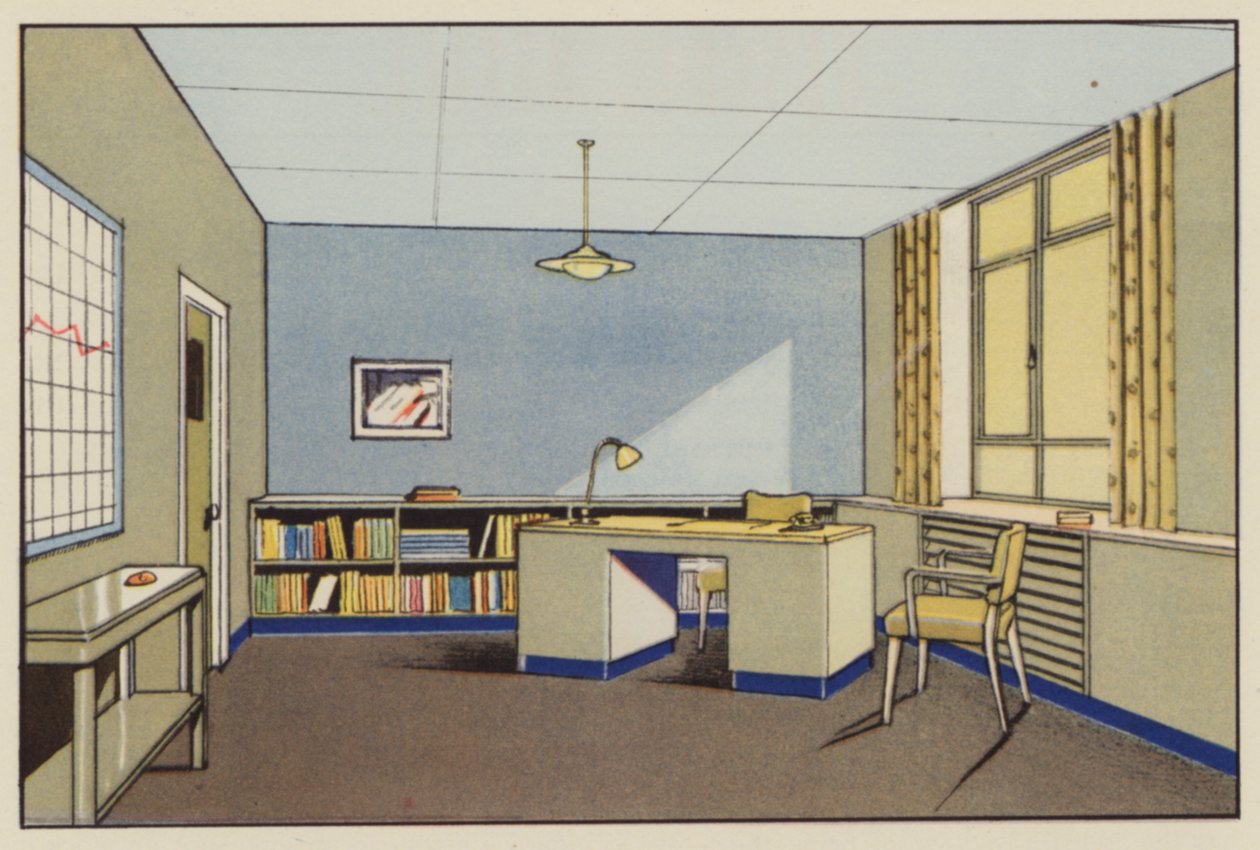 رئيس مكتب المبيعات (طباعة حجرية ملونة) بواسطة مدرسة اللغة الإنجليزية