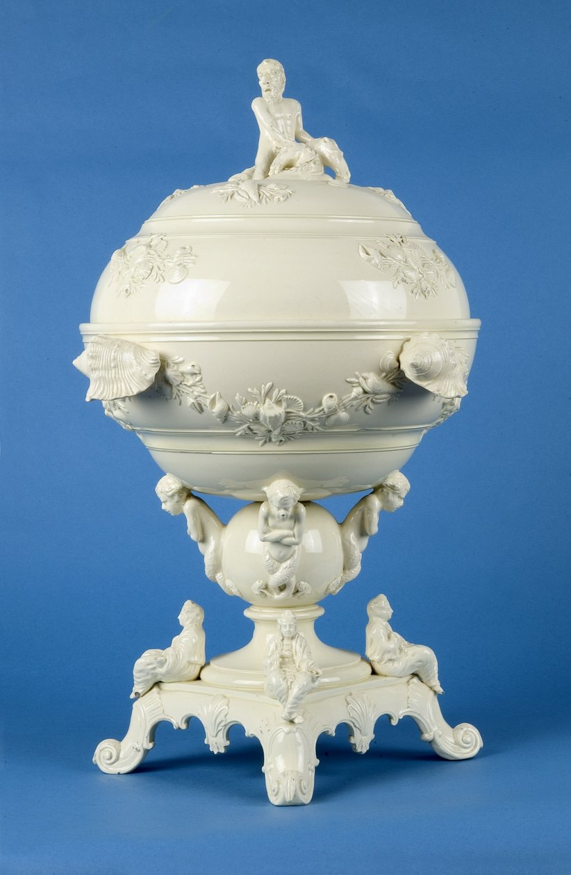 Cocklepot on Stand، Leeds، c.1790 (كريمات) بواسطة مدرسة اللغة الإنجليزية
