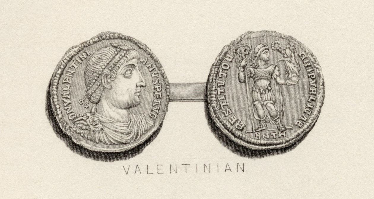 عملة من زمن Valentinian بواسطة مدرسة اللغة الإنجليزية