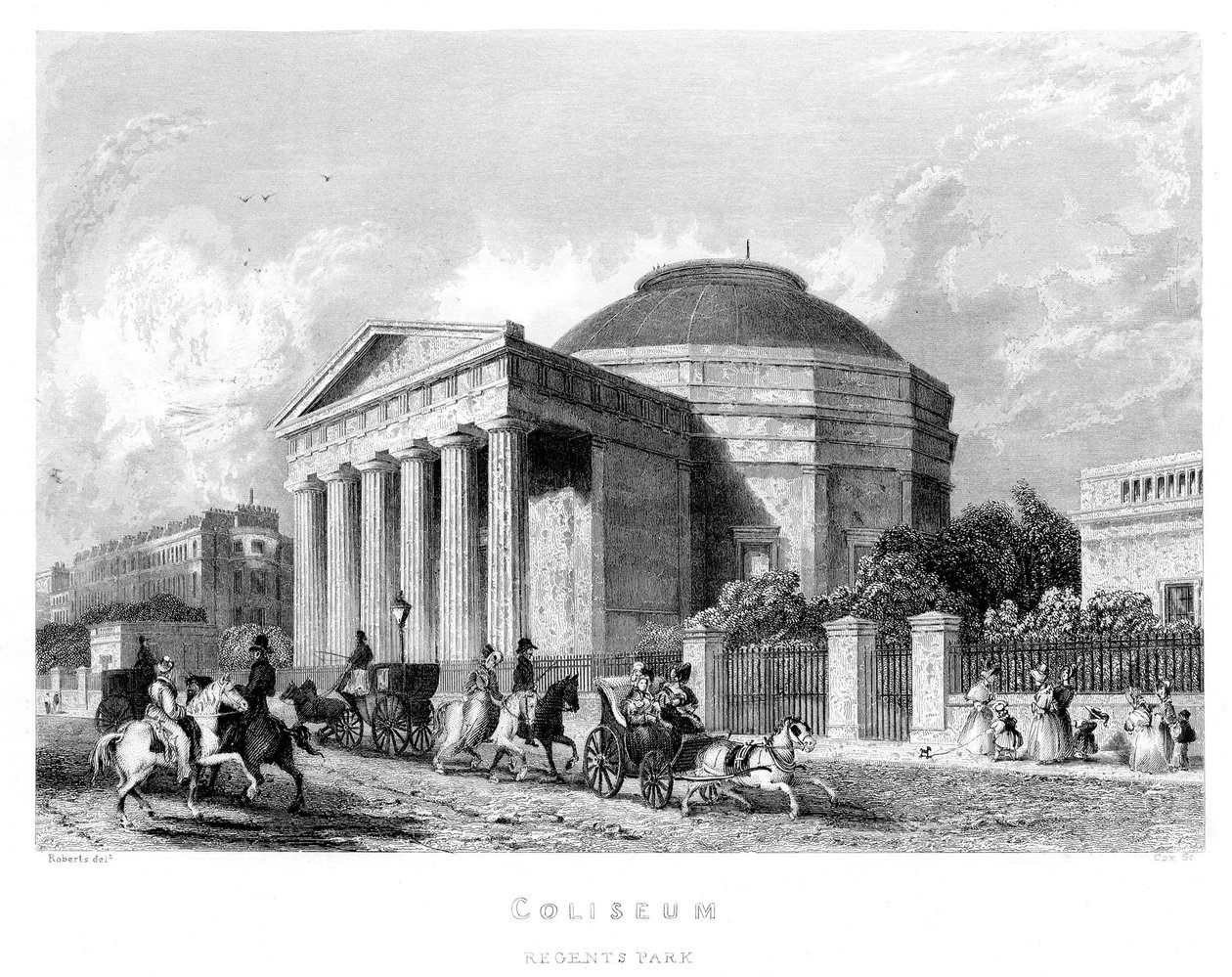 الكولوسيوم ، ريجنتس بارك ، 1837 بواسطة مدرسة اللغة الإنجليزية