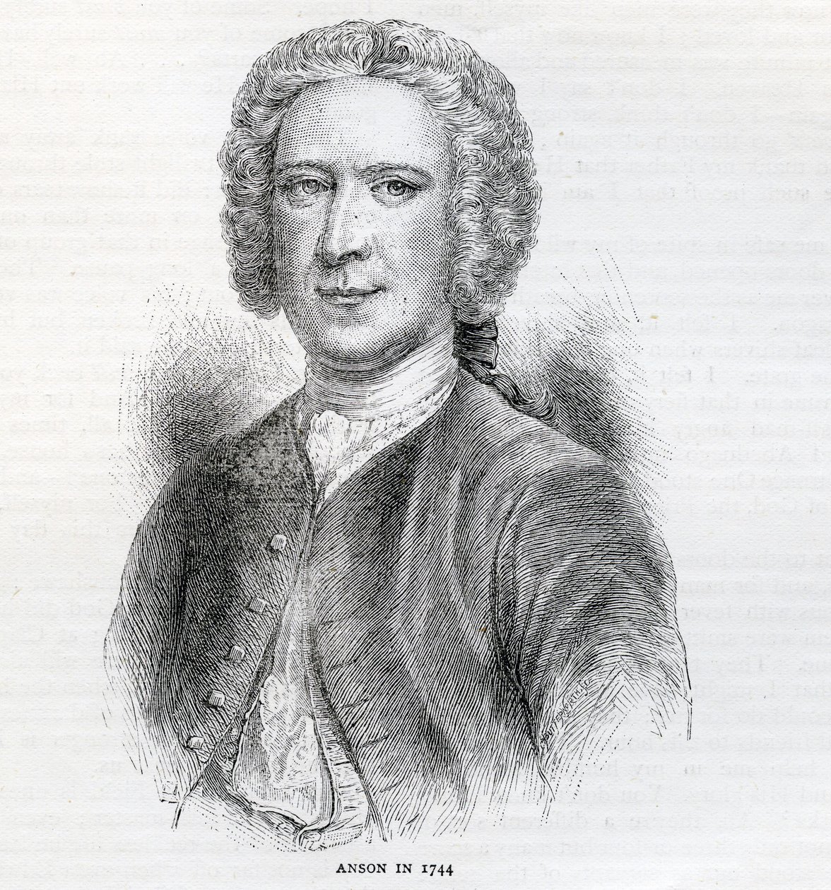 العميد البحري جورج أنسون ، البارون الأول أنسون (1697-1762) ، 1744 بواسطة مدرسة اللغة الإنجليزية