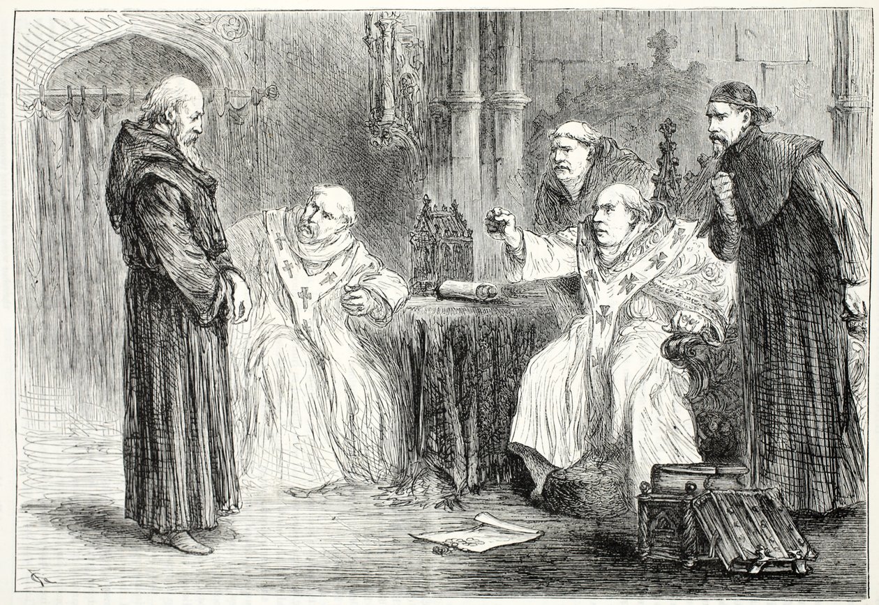 مؤتمر بين ثورب وأروندل ، توضيح من تاريخ البروتستانتية بقلم جيمس أيتكين ويلي (1808-1890) ، حانة. 1878 بواسطة مدرسة اللغة الإنجليزية