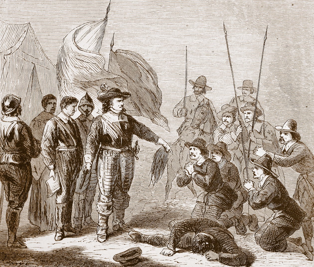 كرومويل قمع التمرد في الجيش ، 1649 بواسطة مدرسة اللغة الإنجليزية