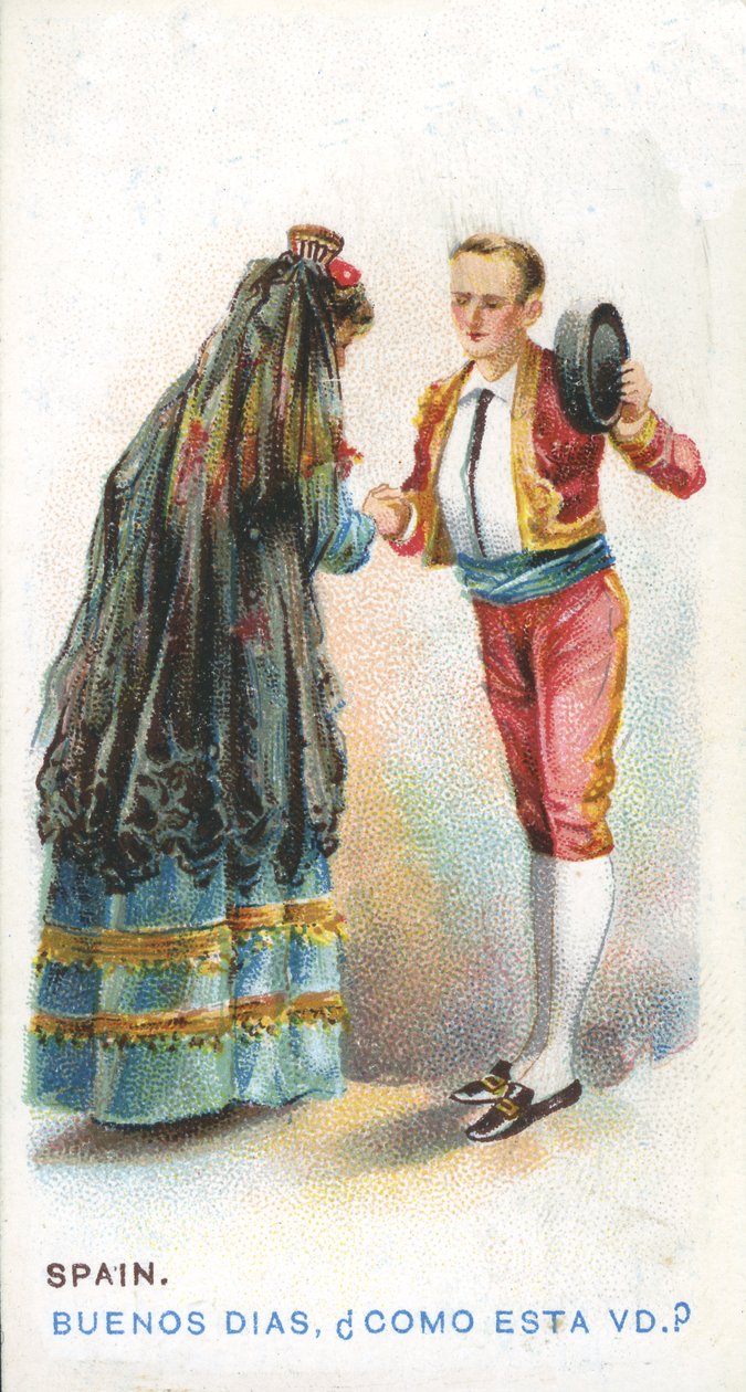 تحية عرفية في إسبانيا 1907 بواسطة مدرسة اللغة الإنجليزية