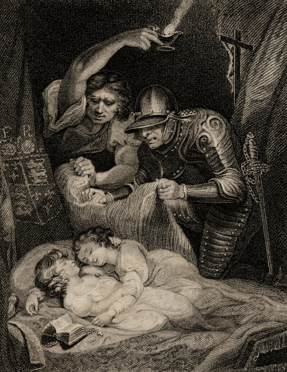 وفاة الملك إدوارد الخامس (1470-1483) وأخيه ريتشارد (1472-1483) دوق يورك بواسطة مدرسة اللغة الإنجليزية