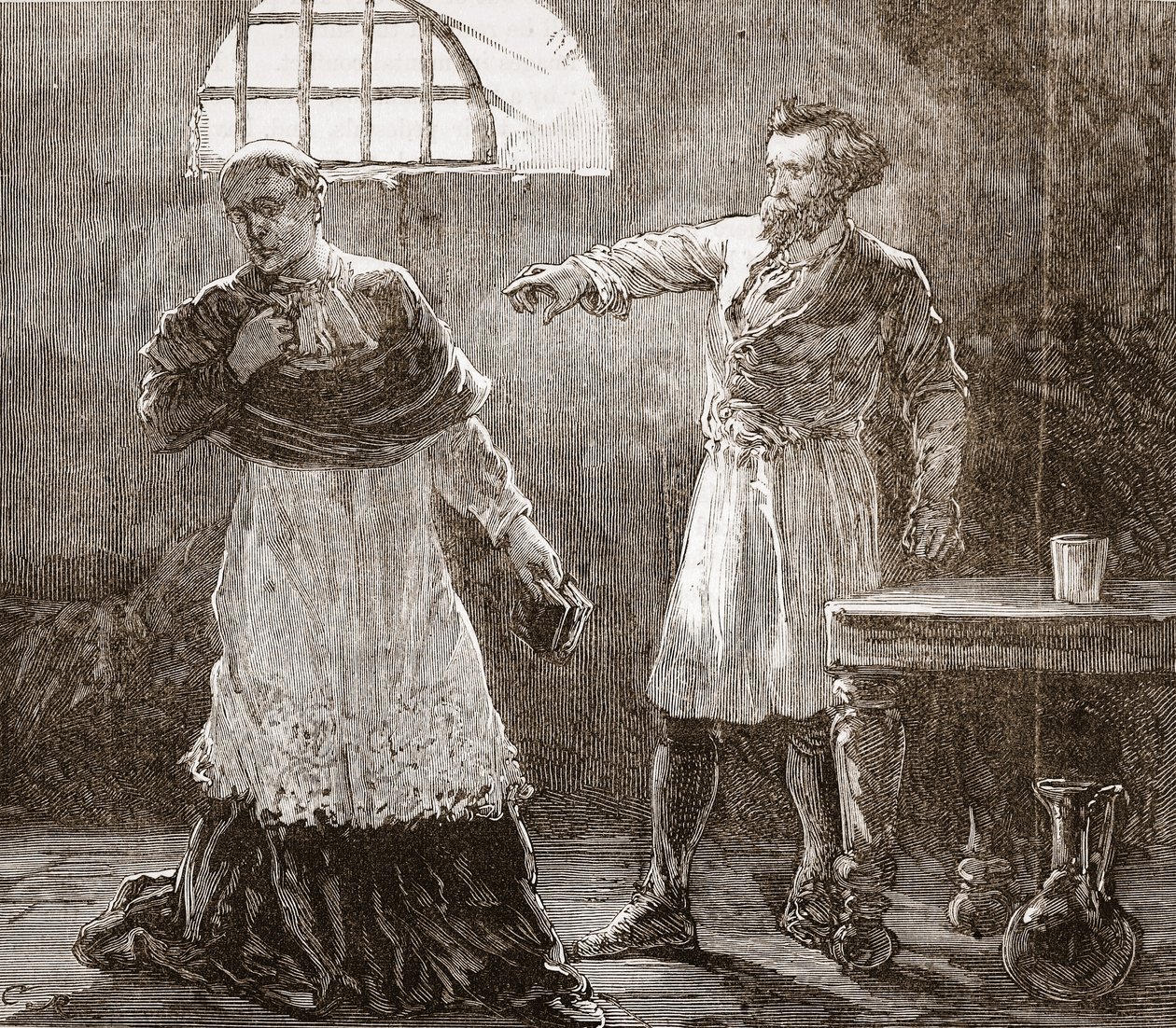 دينيس ينسخ أسقف مو ، توضيح من تاريخ البروتستانتية بقلم جيمس أيتكين ويلي (1808-1890) ، حانة. 1878 بواسطة مدرسة اللغة الإنجليزية