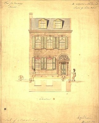 تصميم للمسرح الصغير ، هايماركت ، حوالي 1800 (ألوان مائية على ورق) بواسطة مدرسة اللغة الإنجليزية