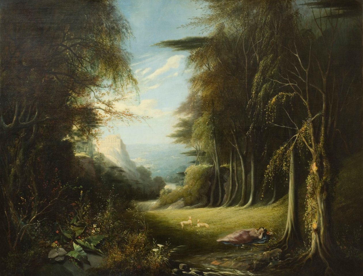 ديانا نائمة في Woodland Glade بواسطة مدرسة اللغة الإنجليزية