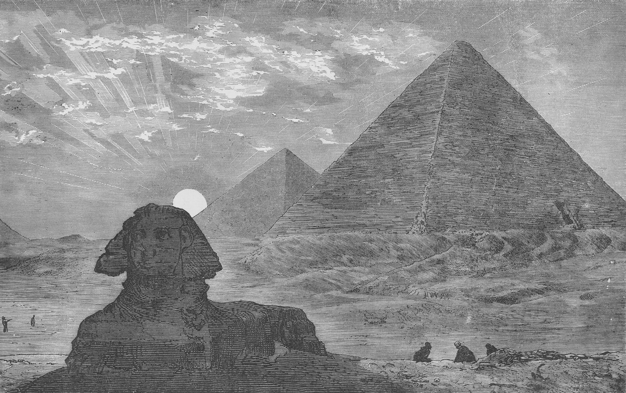 عرض بعيد للأهرامات بواسطة مدرسة اللغة الإنجليزية